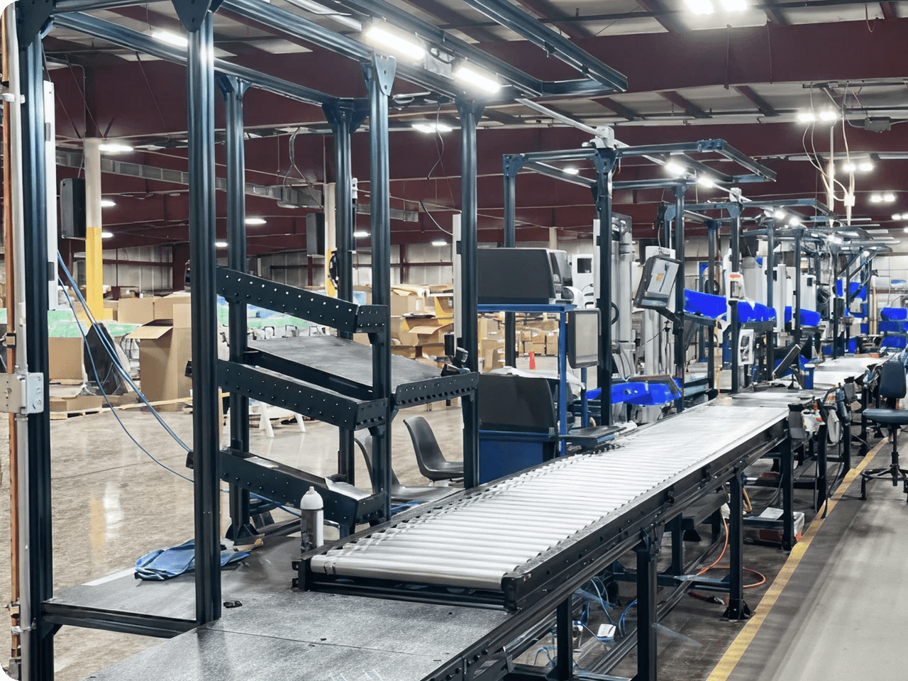 Individuelle Sears-Seating-Montagelinie mit Vention eingesetzt
