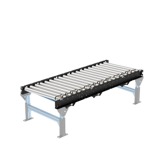 O-Ring Roller Conveyor 1575 mm Powered Skewed Section with 3 Zones, Right to Left Direction
