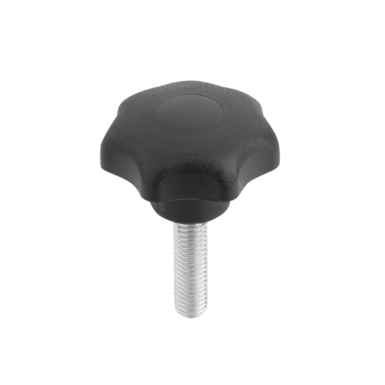 KIPP M8 x 15mm Star Knob, with 40mm Diameter (Black)