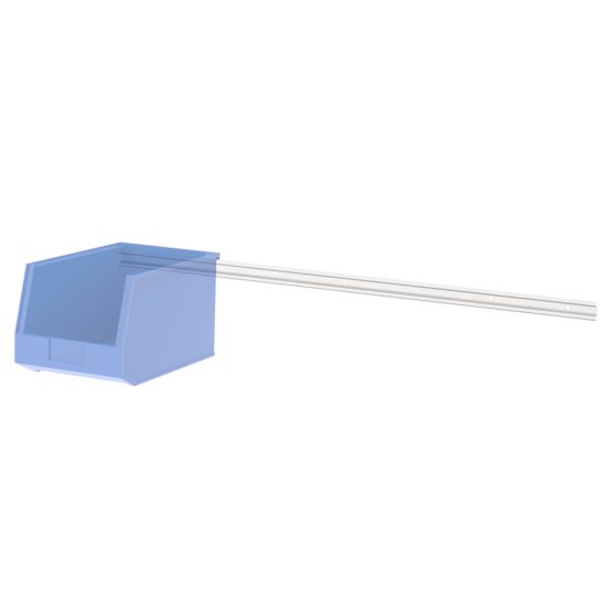 Part Mounting Rail for Hangable Plastic Bin Boxes, 1215mm Long image