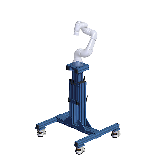 XSmall Cobot Pedestal - Mobile and Telescopic