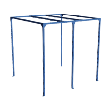 Overhead support for manufacturing workcell