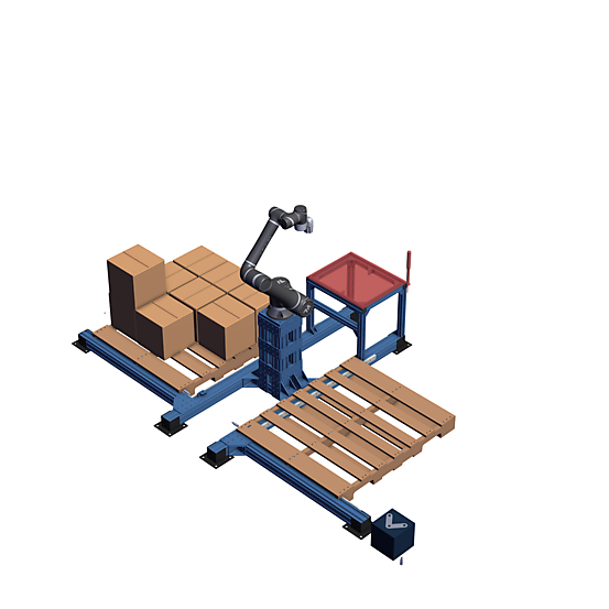 Medium Cobot Palletizer - Excluding Robot) - Fixed Column  - No Conveyance Medium Cobot Palletizer - Excluding Robot) - Fixed Column  - No Conveyance