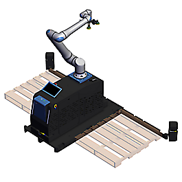 UR20 Telescopic Pedestal Rapid Series Palletizer 2 with Safety