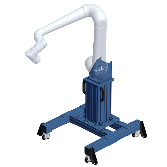 Heavy-Duty Robot Pedestal - Mobile with Angled Mount