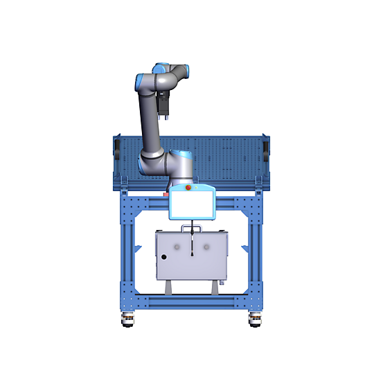 UR10e Mobile Machine Tending Workstation with Angled Tray