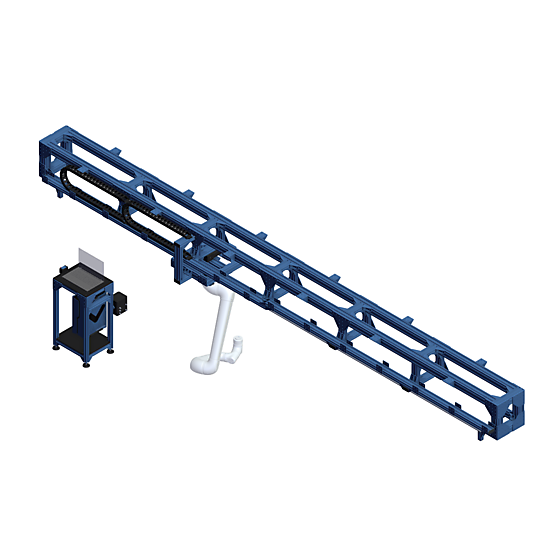 Robot Transfer Unit - Overhead Rack and Pinion Gantry System 6m Angled view