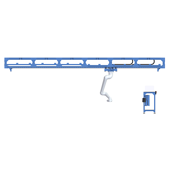 Robot Transfer Unit - Overhead Rack and Pinion Gantry System 6m Front view