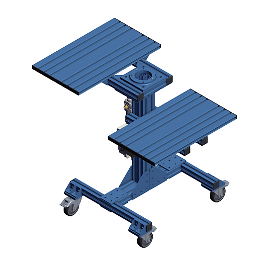 Cobot Pedestal for Tending: Mobile Angled view