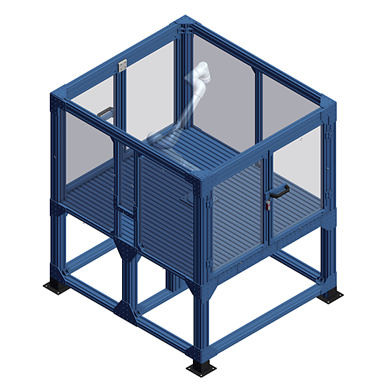 Medium Robot Cell Structure - Enclosed
