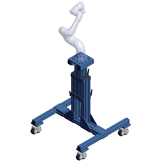 XSmall Cobot Pedestal - Mobile and Telescopic