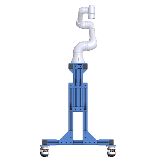 XSmall Cobot Pedestal - Mobile and Telescopic