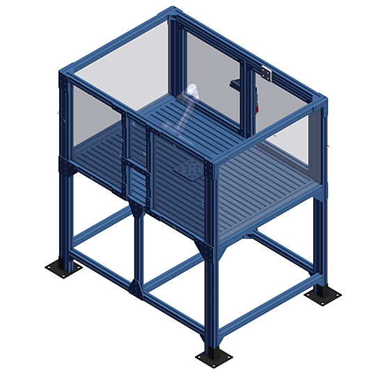 X-Small Robot Cell Structure - Enclosed Angled view