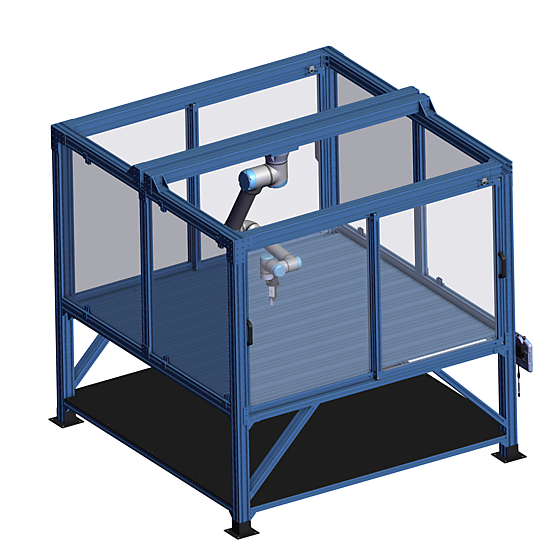 UR10e Enclosed Overhead Robot Cell with Sliding Doors