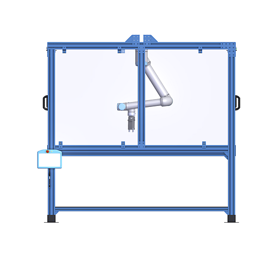 UR10e Enclosed Overhead Robot Cell with Sliding Doors