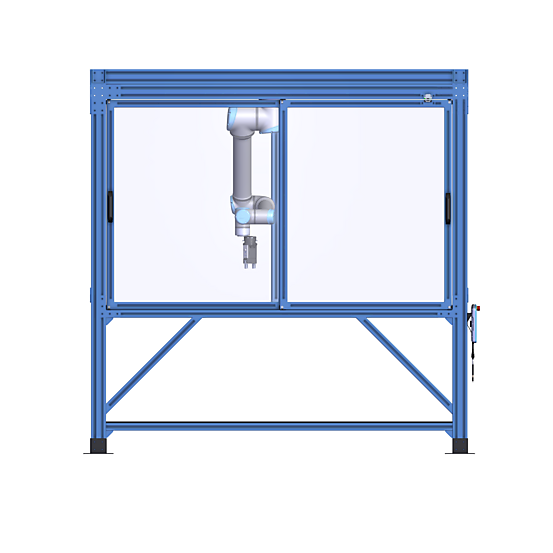 UR10e Enclosed Overhead Robot Cell with Sliding Doors