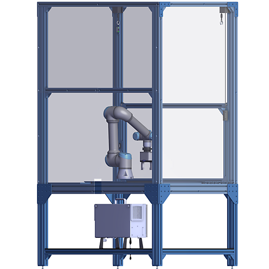 UR5e Enclosed Robot Workstation with Vertical Sliding Door