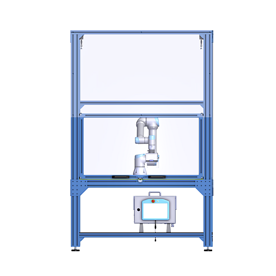 UR5e Enclosed Robot Workstation with Vertical Sliding Door