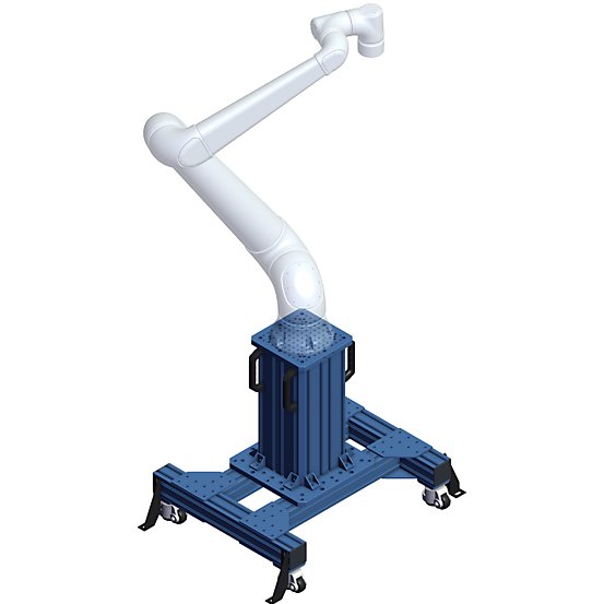 Heavy-Duty Robot Pedestal – Mobile Angled view
