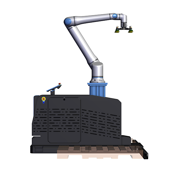 UR20 Fixed Pedestal Rapid Series Palletizer 2 Side view