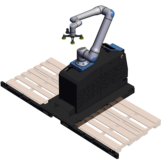UR20 Telescopic Pedestal Rapid Series Palletizer 2 Angled view