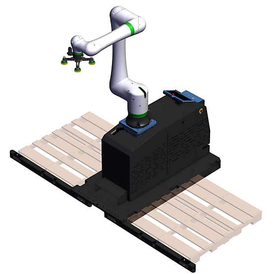 CRX30 Telescopic Pedestal Rapid Series Palletizer 2 Angled view