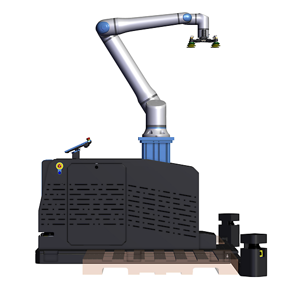 UR20 Fixed Pedestal Rapid Series Palletizer 2 with Safety Side view