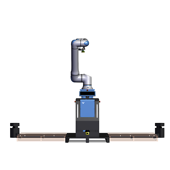 UR20 Fixed Pedestal Rapid Series Palletizer 2 with Safety Front view