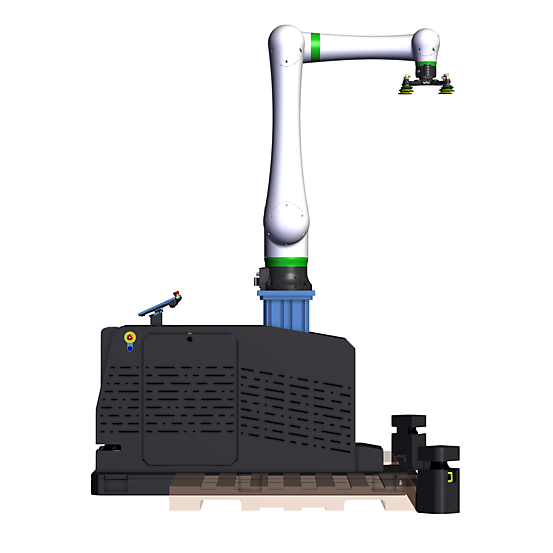 CRX30 Fixed Pedestal Rapid Series Palletizer 2 with Safety Side view