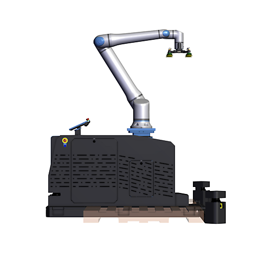 UR20 Telescopic Pedestal Rapid Series Palletizer 2 with Safety Side view