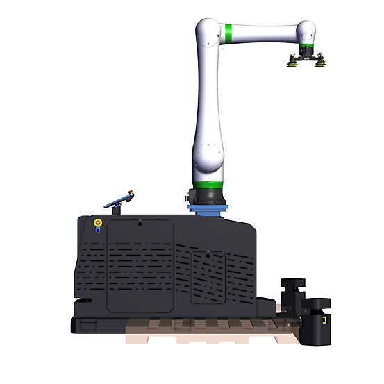 CRX30 Telescopic Pedestal Rapid Series Palletizer 2 with Safety Side view