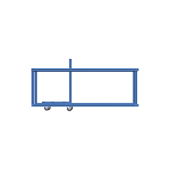 table and utility cart Side view