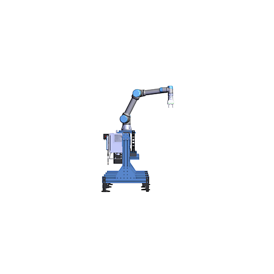 Floor-mounted 7th axis for UR7 - 3330mm Side view