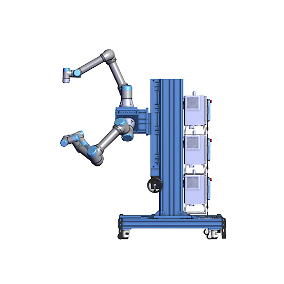 Robotic Surgery - Triple Overhead Robot Stand Side view