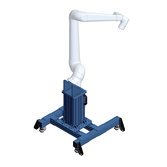Heavy-Duty Robot Pedestal - Mobile with Angled Mount