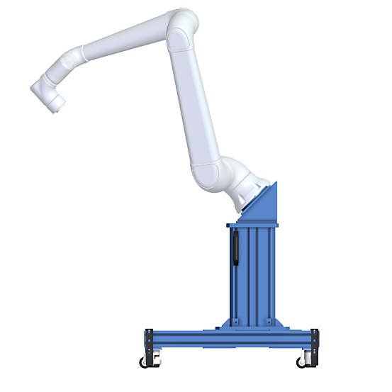 Heavy-Duty Robot Pedestal - Mobile with Angled Mount